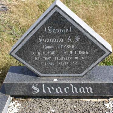 STRACHAN Susanna A.F. nee GEYSER 1916-1985