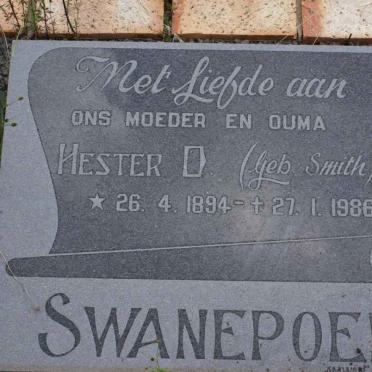 SWANEPOEL Hester D. nee SMITH 1894-1986