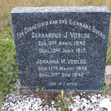 VOSLOO Gerhardus J. 1842-1917 &amp; Johanna M. 1846-1942