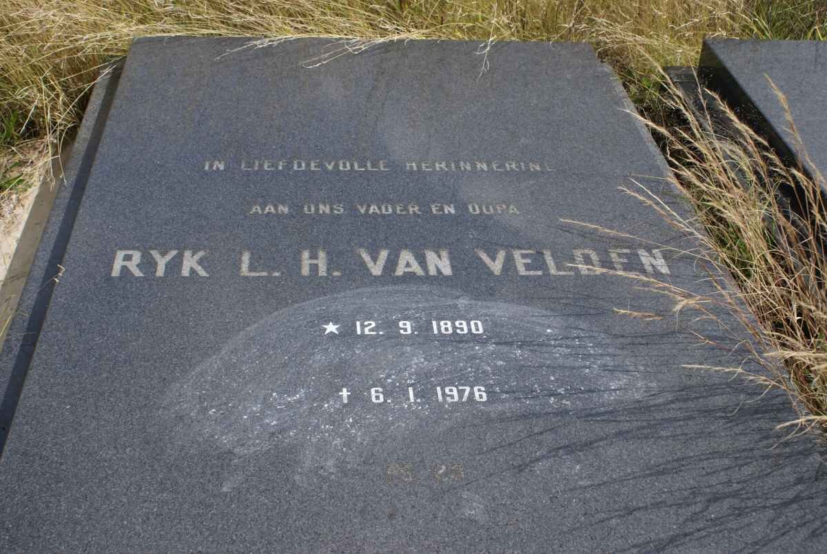 VELDEN Ryk L.H., van 1890-1976