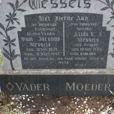 WESSELS Paul Jacobus 1871-1947 &amp; Alida E.J. JOUBERT 1876-1953