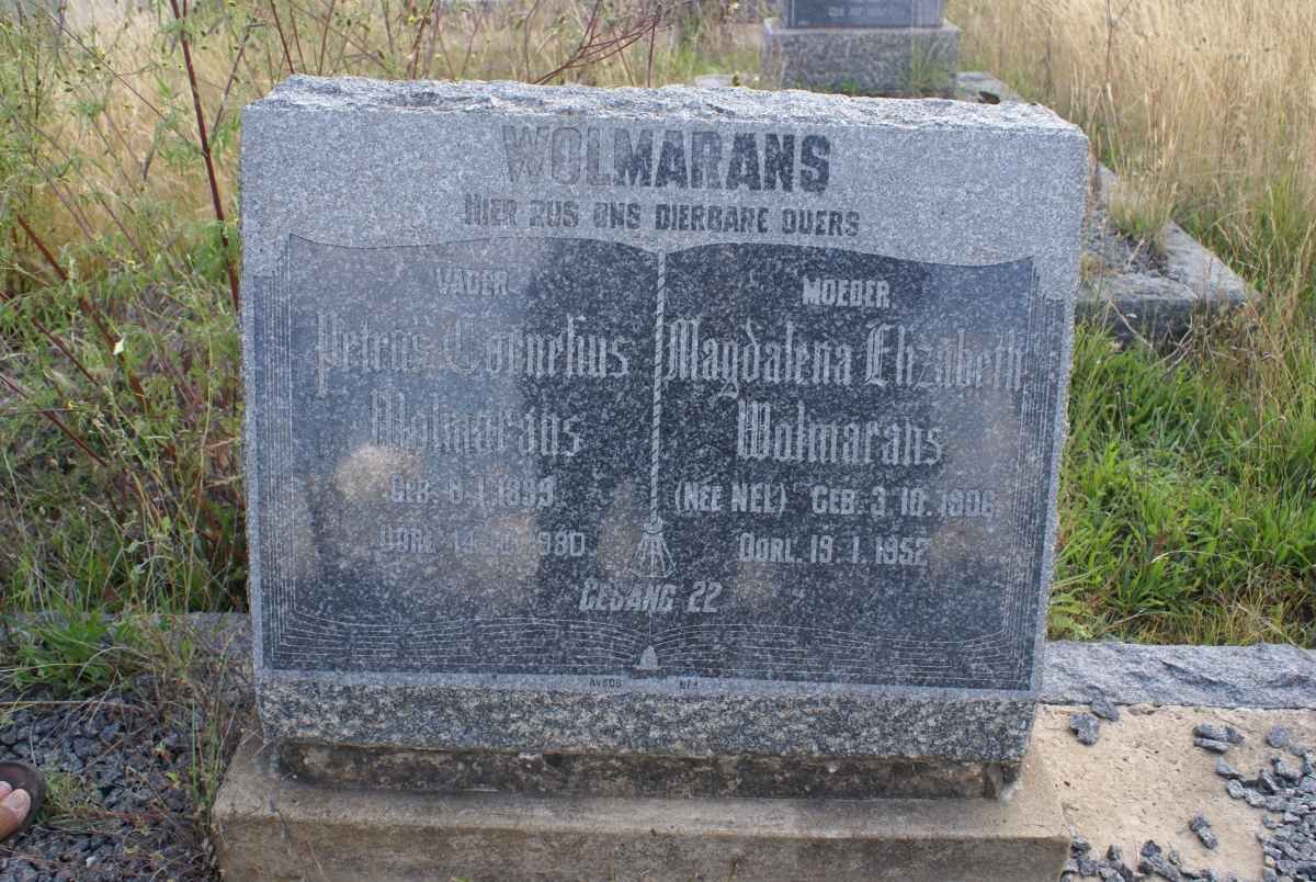 WOLMARANS Petrus Cornelius 1899-1980 &amp; Magdalena Elizabeth NEL 1906-1952