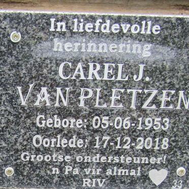 PLETZEN Carel J., van 1953-2018