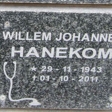 HANEKOM Willem Johannes 1943-2011
