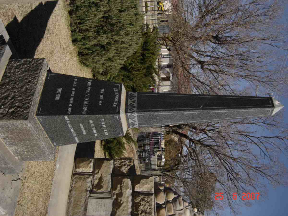 MERWE Johanna, v.d. 1826-1888