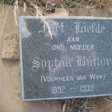 BUTLER Sophia formerly van WYK 1892-1939