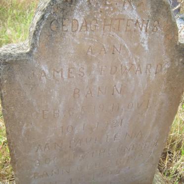BANN James Edward 1911-1921 :: BANN Pauliena Sophia Theunesen 1927-1927