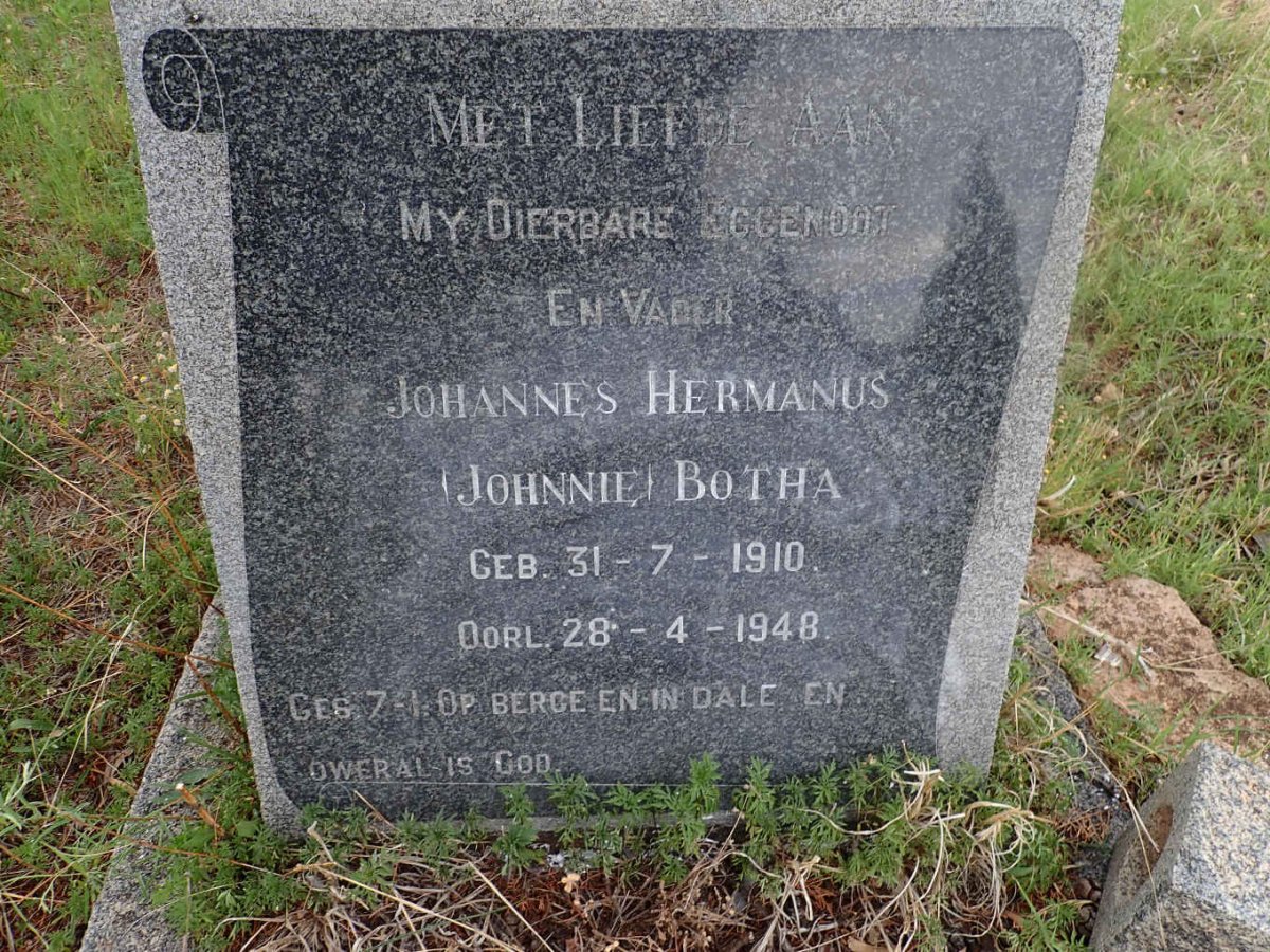 BOTHA Johannes Hermanus 1910-1948