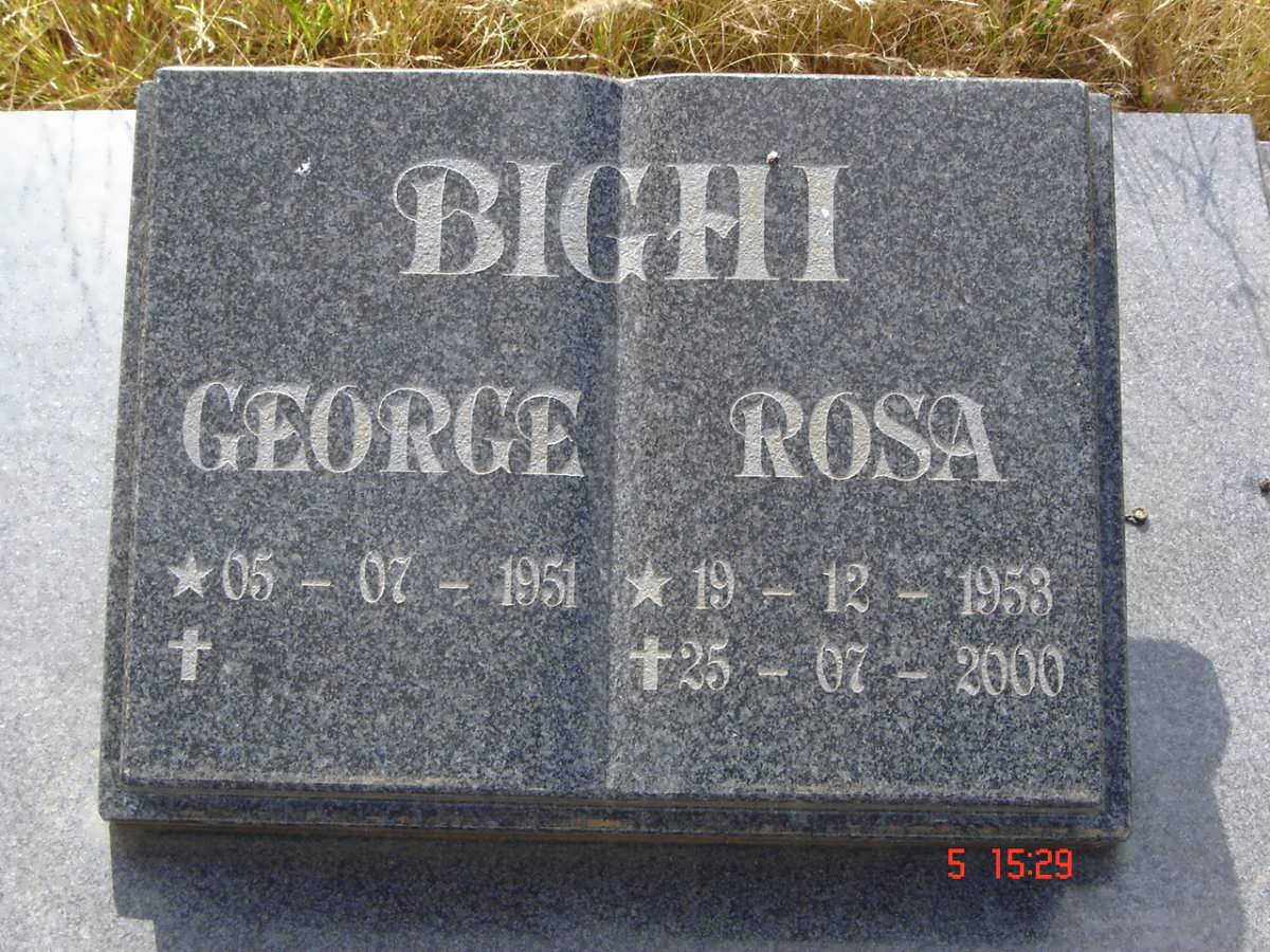 BIGHI George 1951- &amp; Rosa 1953-2000