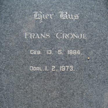 CRONJE Frans 1884-1973