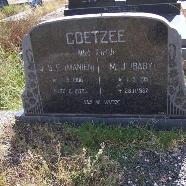 COETZEE J.S.F. 1908-1972 &amp; M.J. 1915-1987