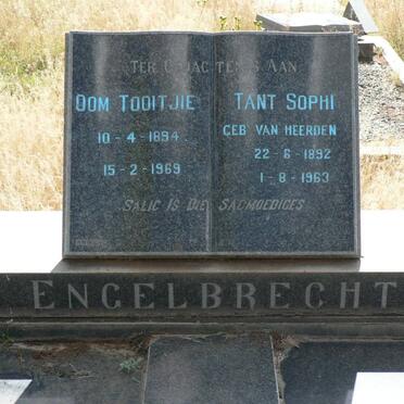ENGELBRECHT Tooitjie 1894-1969 &amp; Sophi VAN HEERDEN 1892-1963
