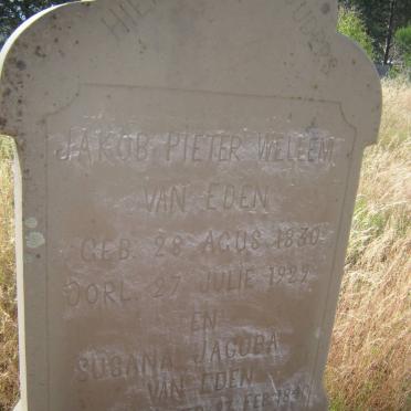 EDEN Jakob Pieter Wellem, van 1830-1929 &amp; Susana Jacoba POTGIETER 1840-1937