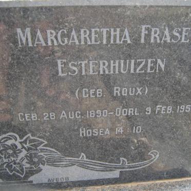 ESTERHUIZEN Margaretha Fraser nee ROUX 1890-1958