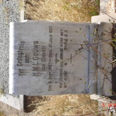 GOUWS H.M.L. nee DURAND 1867-1937