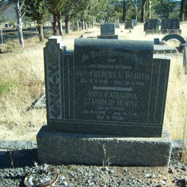 HURTER Jan Frederick 1895-1948 &amp; Anna Catharina Elizabeth DU PLESSIS 1898-1966