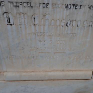 HAASBROEK D.M.C. nee WESSELS 1870-1937