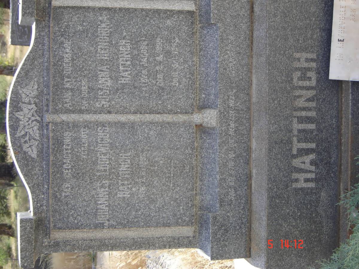 HATTINGH Johannes Lodewicus 1895 &amp; Susanna Hendrika JACOBS 1895-1943 :: HATTINGH ?