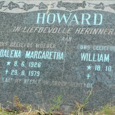 HOWARD William Ford 1921- &amp; Magdalena Margaretha 1926-1979