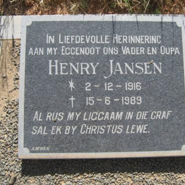 JANSEN Henry 1916-1989