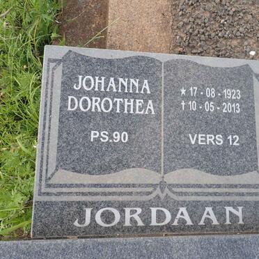 JORDAAN Johanna Dorothea 1923-2013