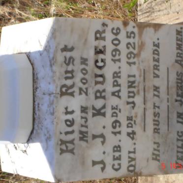 KRUGER J.J. 1906-1925