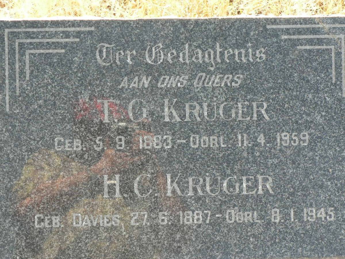 KRUGER T.G. 1883-1959 &amp; H.C. DAVIES 1887-1945