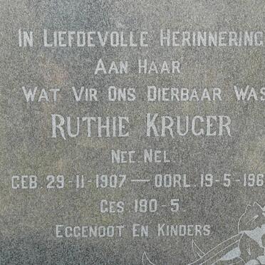 KRUGER Ruthie nee NEL 1907-1965