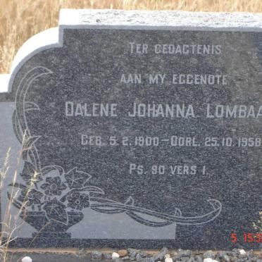 LOMBAARD Dalene Johanna 1900-1958