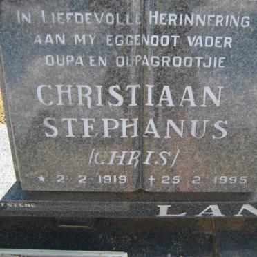 LANGEVELDT Christiaan Stephanus 1919-1995