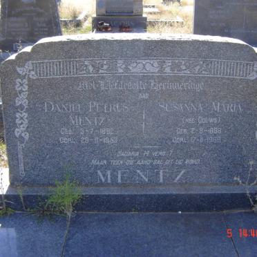 MENTZ Daniel Petrus 1892-1953 &amp; Susanna Maria GOUWS 1898-1969