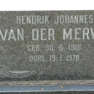 MERWE Hendrik Johannes, van der 1916-1978