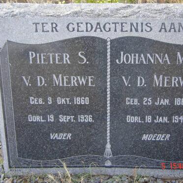 MERWE Pieter S., van der 1860-1936 &amp; Johanna M.M. 1863-1945
