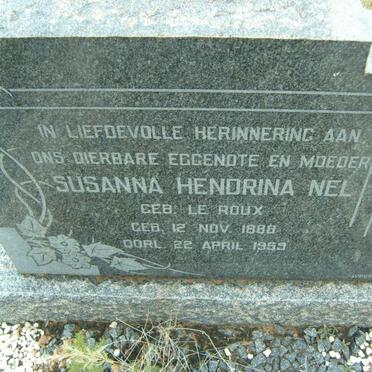 NEL Susanna Hendrina nee LE ROUX 1888-1959