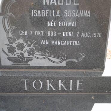 NAUDE Isabella Susanna nee BOTMA 1903-1970