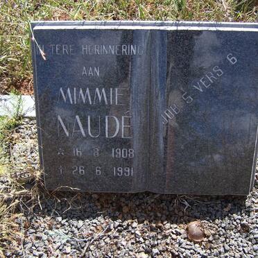 NAUDE Mimmie 1908-1991