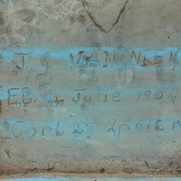 NIEKERK P.J.G., van 1904-1918