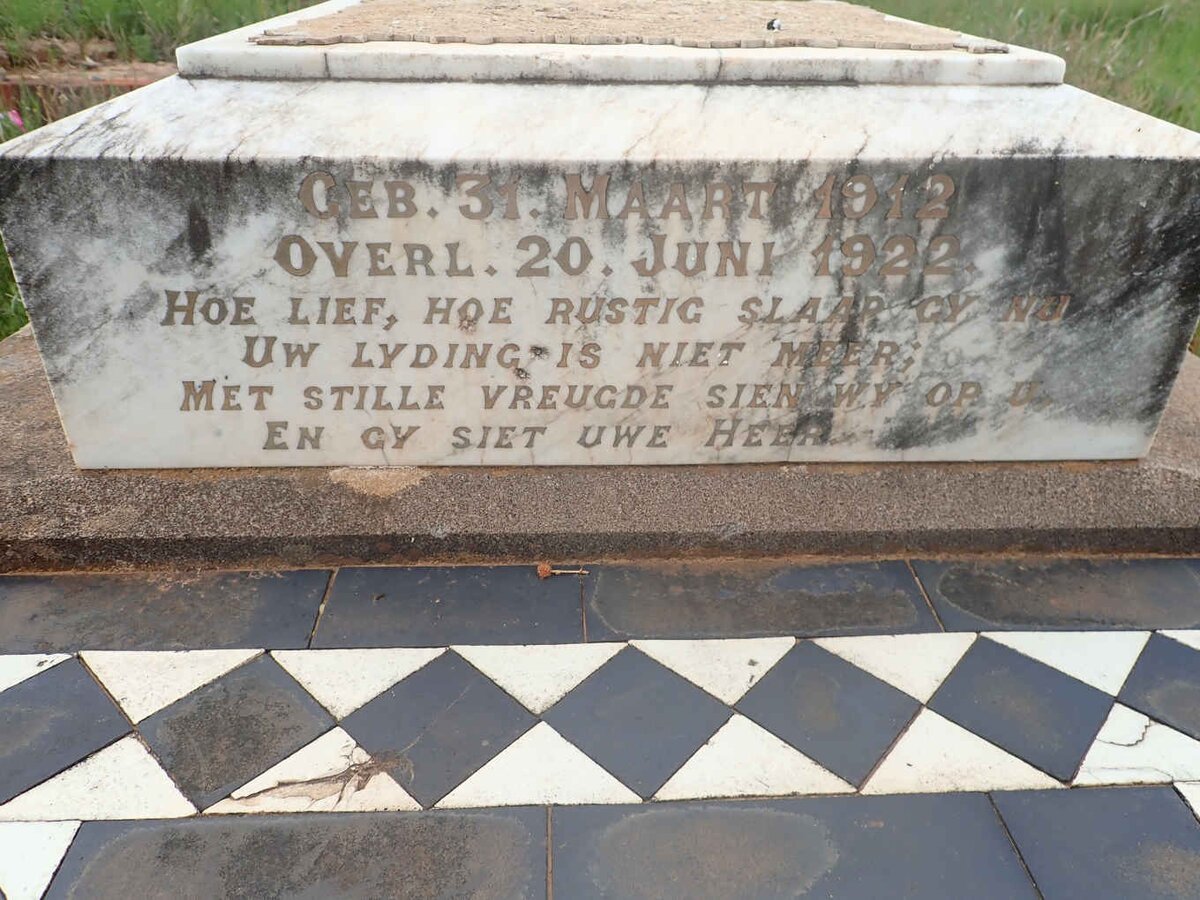 PRETORIUS Maria Petronella Wilhelmina 1912-1922