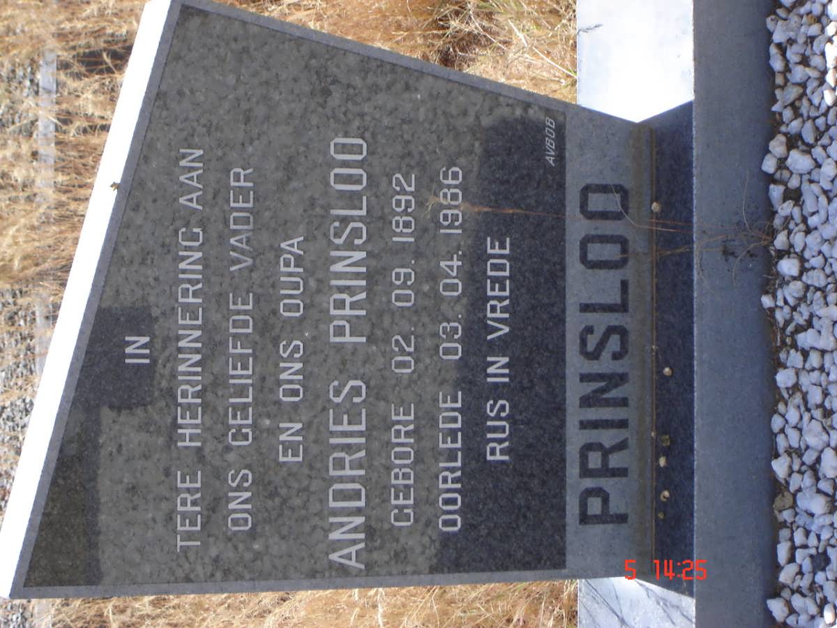 PRINSLOO Andries 1892-1986