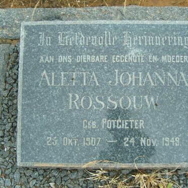 ROSSOUW Aletta Johanna nee POTGIETER 1907-1949