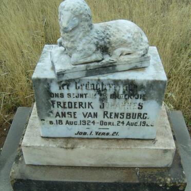 RENSBURG Frederik Johannes, Janse Van 1924-1925