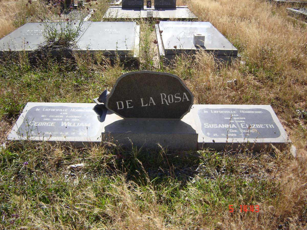ROSA George William, de la 1914-? &amp; Susanna Elizbeth VISAGIE 1920-