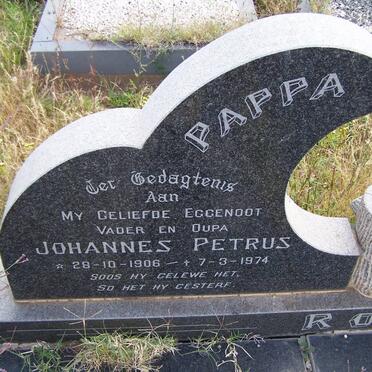 ROUX Johannes Petrus 1906-1974 &amp; Susanna G.I. MENTZ 1907-1982
