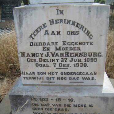 RENSBURG Nancy, J. van nee DELINT 1899-1930