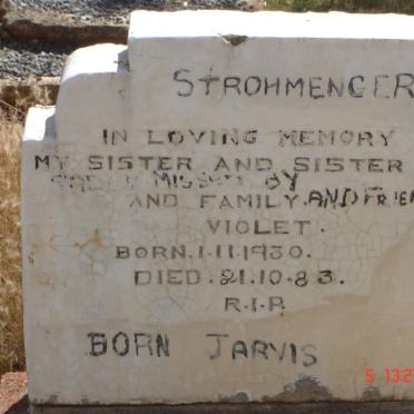 STROHMENGER Violet nee JARVIS 1930-1983