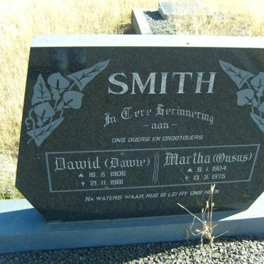 SMITH Dawid 1906-1981 &amp; Martha 1904-1975