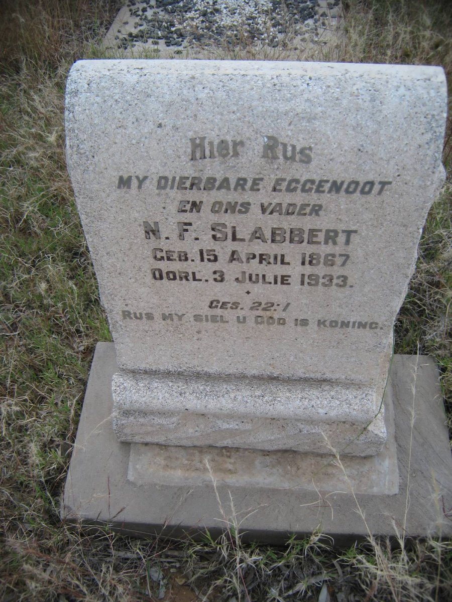 SLABBERT N.F. 1867-1933