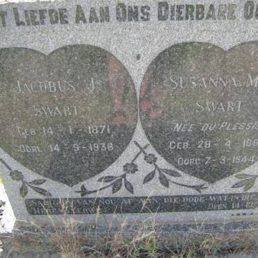 SWART Jacobus J. 1871-1938 &amp; Susanna M.C. du PLESSIS 1884-1944