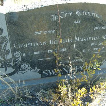SWANEPOEL Christiaan Hendrik 1891-1968 &amp; Magretha Magdalena DU TOIT 1891-1969