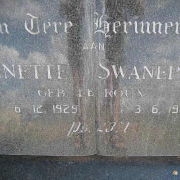 SWANEPOEL Annette le ROUX 1929-1983